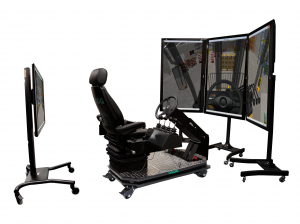 Forklift Personal Simulator - Operator Chair - 4 Displays - Portrait Mode