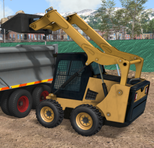 Screen capture image from the Skid Steer Loader simulation software